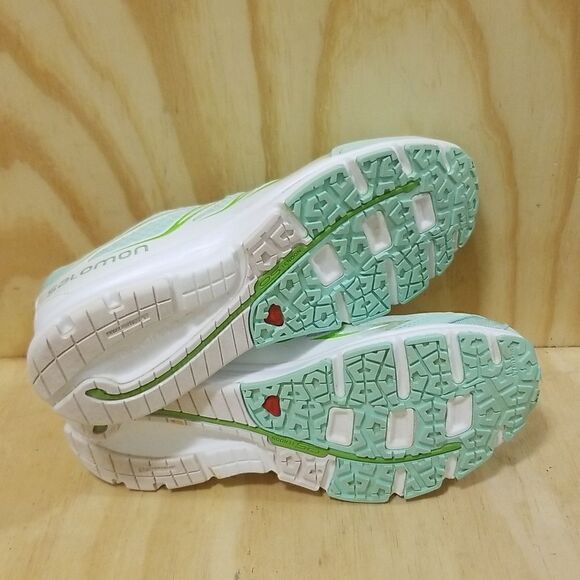 Women's Salomon Sense Link Green White Running Shoes Size 9 - Picture 6 of 7